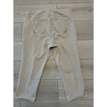 Code Bleu Chelsea Size 14W Crop Embroidered Design And Slit End Jean Shorts Tan Photo 2