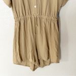 Oh My Gauze Romper Cotton Gauze Jumpsuit Tan Adjustable‎ Drawstring Size 2 NEW Size L Photo 3
