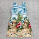 VTG KYs Hawaiian Dress Womens S Tropical Floral Beach Sleeveless Mini Sundress Green Photo 11