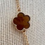 18K Gold filled brown clover Necklace Set stainless steel women’s Photo 4