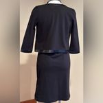 Liz Claiborne Black Jacket & Dress 2 pice Set Sleeveless V Neck SZ 4 Small Photo 8
