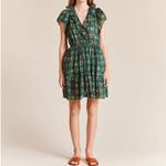 Trovata Birds of Paradis Marcella Cotton Mini Dress in Clover Patch Green Photo 1