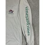 Vineyard Vines Women's Long Sleeve Pocket T-Shirt Santa Whale Size S Christmas Photo 3