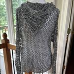 POL Black White Gray loose Knit Cardigan cover up S Photo 1