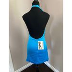 Naked Wardrobe  Blue Satin Cocktail Dress Size Small Photo 6