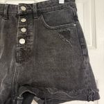 ZARA  Black Multi Button Jean Shorts Size‎ 6 Photo 3