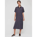 Babaton The‎ Group by  Yellow Button Front Akner Midi Shirt Dress Small Photo 1