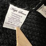 Artsy Mohair Wool Blend Jacket Boutique Coat Crochet Lace Detail Large Boho Black Size undefined Photo 4