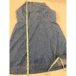 ASOS Lightweight Soft Denim Halter Slip Dress Criss Cross Straps EUC Sz 12 Mini Photo 11