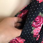 Torrid  Women’s Roses Floral Print Micro Dot Defined Waist Pleated Tank Dress Photo 3