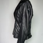 Mauritius Gila lamb leather faux sherpa lined motorcycle jacket size US 6 small Photo 9
