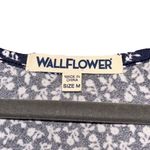Wall Flower Navy Blue Dress Women’s Size Medium Design Floral Details Lightweight Photo 1