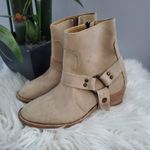 Faryl Robin Anthropologie Zink Tan Suede Harness Boots Size 6.5 Photo 2