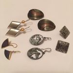 Lot Of 5 Vintage Modern Costume Jewelry Earrings Pierced All Signed Photo 2