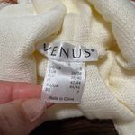 Venus  Women's Cream Sleeveless Tie Waist Tunic Sweater Turtleneck Top Size S Photo 4