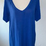 American Eagle Outfitters Blue Oversized Soft & Sexy Short Sleeve Lounge Top Photo 1