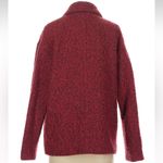 EXPRESS Vintage  Wool Y2K Red Black Heathered Tweed Pea Coat Jacket Size Small S Photo 1