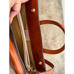 Pratesi Firenze Italian cognac Leather square Satchel Brown cross body bag Photo 11