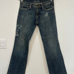 Miss Me  Womens Jeans 28 Y2K Bootcut Dark Wash Embellishment Embroider Low Rise Photo 0