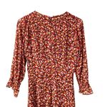 Madewell  Long Sleeve Crossover Midi Dress Clipdot Spring Prairie Size medium Photo 7