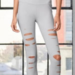 Alo Yoga  Ripped Warrior Leggings Grey Size M Photo 0