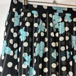 Valerie Stevens Valerie Stevens Skirt Size 4 100% Silk Floral Polka Dot Black White Teal Photo 2