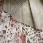 Papell for Dressbarn Silk Brown Pattern Y2k Aymmetrica Ruffle Midi Dress Size 10 Photo 7