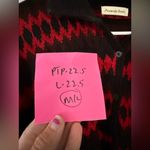 Amanda Smith VTG  Christmas Patterned Cardigan Sweater Funky Retro Red Black M L Photo 4