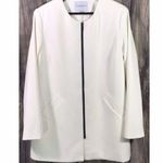 Katherine Barclay  white long blazer jacket coat size small Photo 3