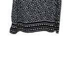 Talbots  Womens Tank Top Smocked Neck Pop Over Leaves Print Pullover‎ Black Small Photo 4