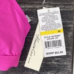 Kenneth Cole  Hot Pink Ruffle Padded Swim Bikini Bathing Suit Top NEW M Photo 5
