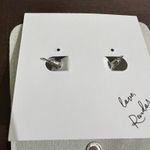 Rachel Zoe Curateur x Rendor Victoria Double Hoop Earrings White Gold Plate RARE Silver Photo 5