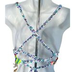 Tommy Bahama NWT $99 Orchive Groves Reversible High Neck Bikini Top Size S Photo 3