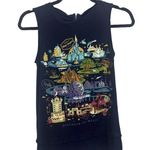 Disney Walt  World 50th Anniversary Parks Navy Tank Top Zipper Back Size XS Photo 0