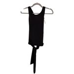Lush Clothing Lush Tank Top Womens Size M Black Ribbed Crisscross Back With Tie Photo 2