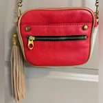 orYANY Leather Pebbled Red/White Crossbody Bag Red Photo 8