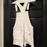 Abercrombie & Fitch Abercrombie white overall denim shorts  Photo 1