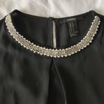 Forever 21 Black Tank Top With Beaded Neckline Detail Photo 2