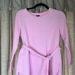 Ann Taylor  Light Pink Three Quarter Sleeve Tie Waist Sweatshirt Size Small Photo 3