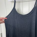 Old Navy EUC women’s dark gray black striped soft loose relaxed oversized tank M Photo 1
