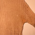 American Eagle ribbed cropped boxy button up cardigan brown size small Photo 6