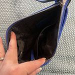 Juicy Couture Womens Blue Faux Leather Zip Pockets Wristlet Clutch Purse Bag Photo 4