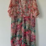 Soft Surroundings Embroidered Beaded Primavera Boho Topper Kimono Cardigan XL Photo 0