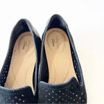 Clarks Juliet Hayes Black Suede Perforated Loafers Women’s Size 7 Casual Style Photo 8