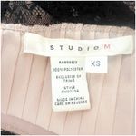 Studio M Y2K Whimsical Fairy Top Size XS Pink Lace Black Trim Square Neckline Photo 10