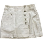 JOOP JEANS Womens White Button Front Denim Mini Skirt Made in Italy Size 12 Photo 0
