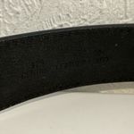 Vintage 3D Western Black Floral Embossed Leather Belt Silver Buckle 32 EUC Photo 1