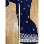 Sundance  Niovi Wide Leg Pant Embroidery Boho Drawstring Viscose Blue Size Small Photo 9