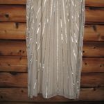 Mac Duggal NWT 93869 Gold Embellished Beaded Column Cape Gown 14 Photo 6