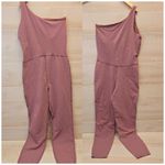Old Navy {M} PowerChill One Shoulder 7/8 Body Jumpsuit Lark Blush Mauve Photo 2